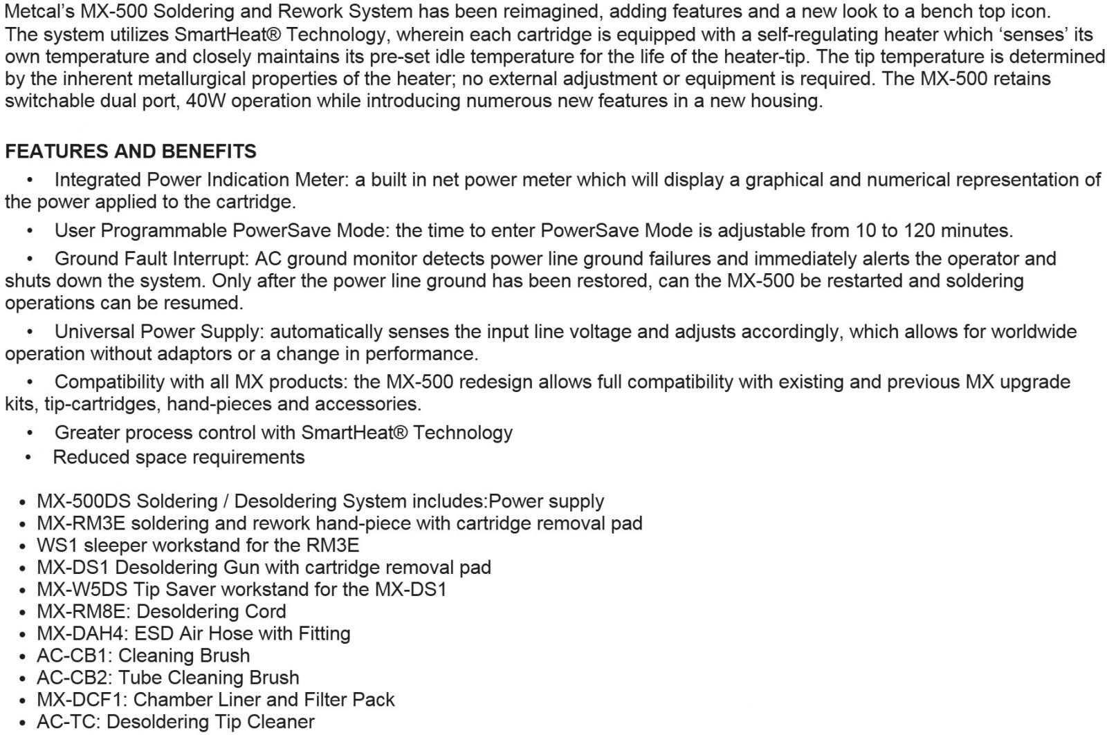 תחנת הלחמה מקצועית OKI METCAL MX-500DS